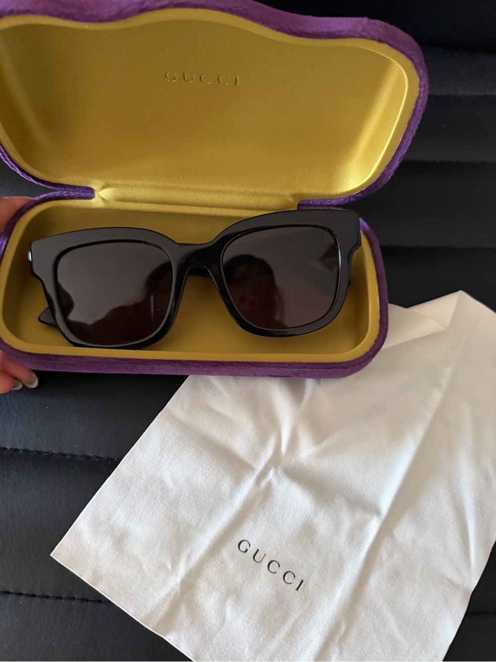 Gucci GG Black Women’s oversized Cat-Eye Sunglasses
